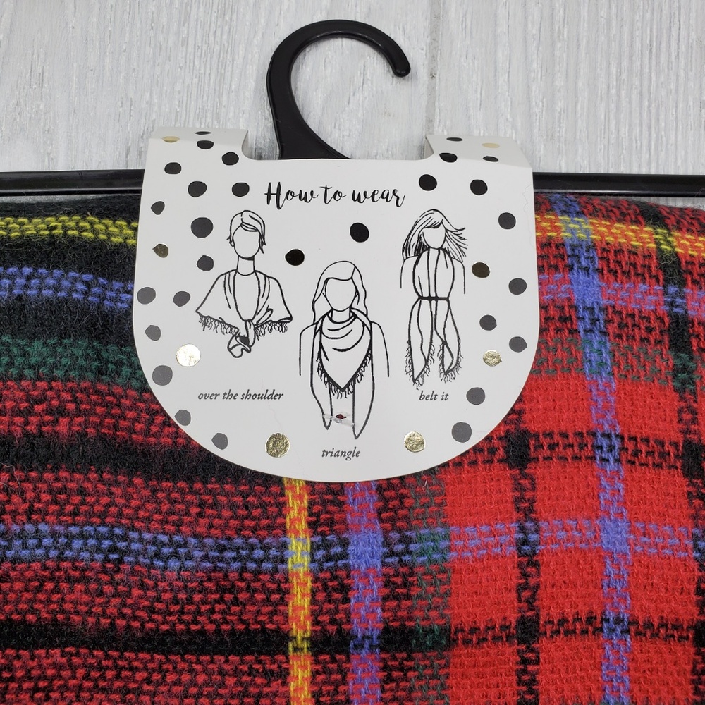 Kelly & Katie Plaid Blanket Scarf - Picture 5 of 6